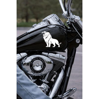 Kral Aslan Oto Sticker - Güçlü Aslan Figürlü Araç Sticker - Araba Aksesuar 15x13cm