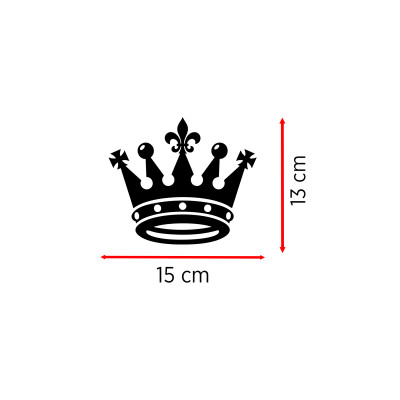 Kraliyet Tacı Oto Sticker - Premium Araç Sticker 15x13cm