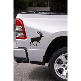 Geyik Oto Sticker - Avcı Araç Sticker - Doğa Temalı Araba Aksesuar 14x15cm