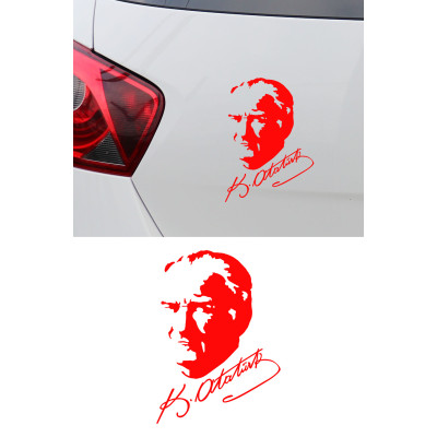 Yan Bakan Atatürk Posteri Ve İmza Sticker