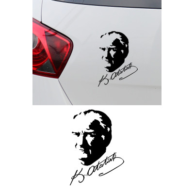 Yan Bakan Atatürk Posteri Ve İmza Sticker