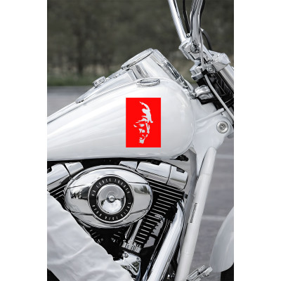 Siyah Zeminli Yan Bakan Atatürk Görseli Sticker
