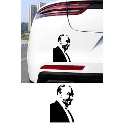 Gülümseyen Yandan Görünüş Atatürk Stickeri