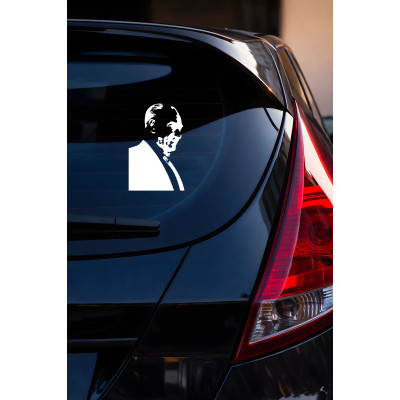 Gülümseyen Yandan Görünüş Atatürk Stickeri