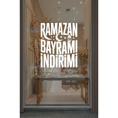 Ramazan Bayramı İndirimi Yazılı Sticker – Mağaza Vitrin Yazısı