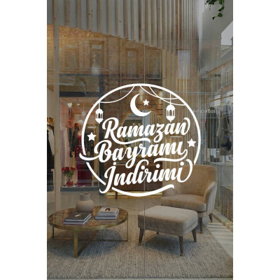  Ramazan Bayramı İndirimi Cam Vitrin Yazısı – Bayram Kampanyası Stickerı