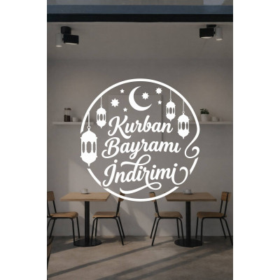  Kurban Bayramı İndirimi Cam Vitrin Sticker – Mağaza Cam Yazısı