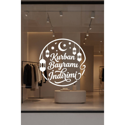  Kurban Bayramı İndirimi Cam Vitrin Sticker – Mağaza Cam Yazısı
