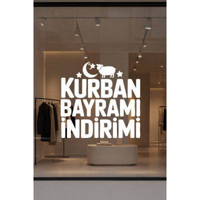 Kurban Bayramı İndirimi Yazılı Cam Sticker – Vitrin Yazısı