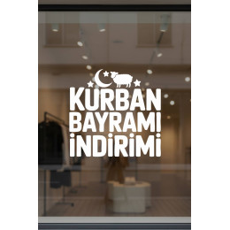 Kurban Bayramı İndirimi Yazılı Cam Sticker – Vitrin Yazısı