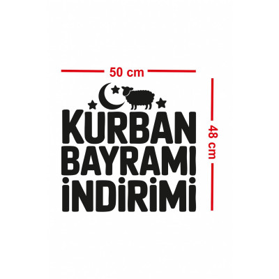 Kurban Bayramı İndirimi Yazılı Cam Sticker – Vitrin Yazısı