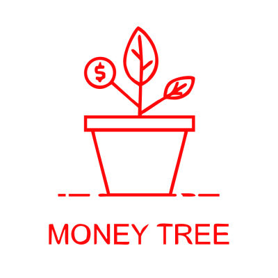 Kişiye Çiçekçilere Özel Money Tree  Sticker Yapıştırma