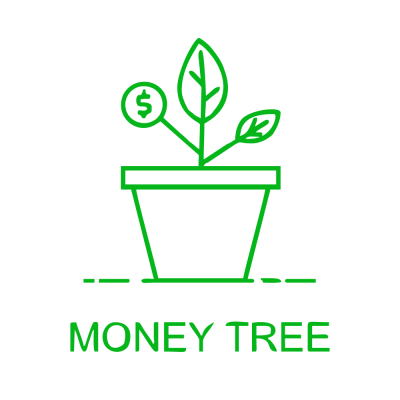 Kişiye Çiçekçilere Özel Money Tree  Sticker Yapıştırma