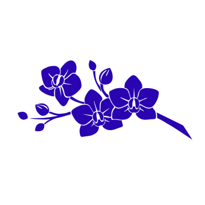 Kişiye Çiçekçilere Özel Orkide Deseni Sticker Yapıştırma