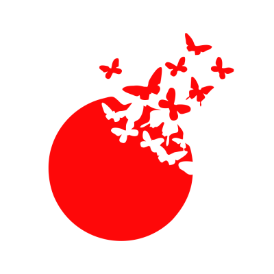 Kişiye Çiçekçilere Özel Uçan Kelebekler Sticker Yapıştırma