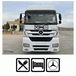 Kişiye Kamyona Özel Yemek Uyku Ve Mercedes İşaretleri Sticker Yapıştırma