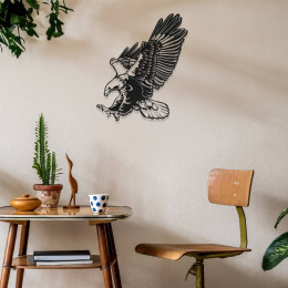Uçan Kartal Figürlü Metal Duvar Dekoru