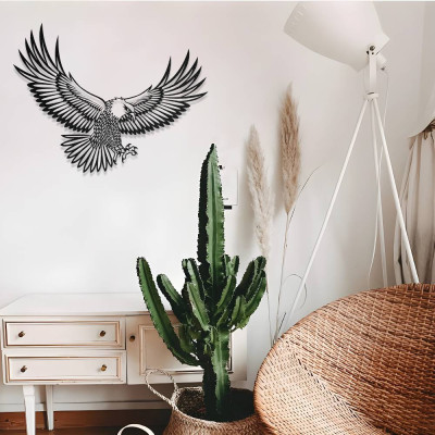 Kanatlarını Açmış Kartal Metal Duvar Dekoru