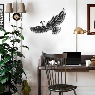 Görkemli Kartal Metal Duvar Dekoru