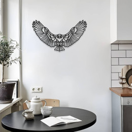 Geometrik Şahin Metal Duvar Dekoru