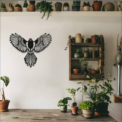 Kanatlarını Açmış Kuş Metal Duvar Dekoru