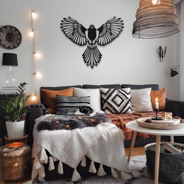 Kanatlarını Açmış Kuş Metal Duvar Dekoru