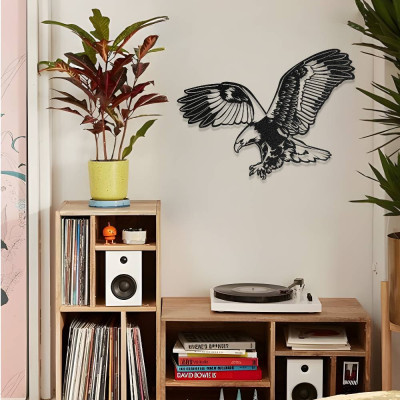 Görkemli Kartal Metal Duvar Sanatı