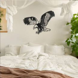 Görkemli Kartal Metal Duvar Sanatı