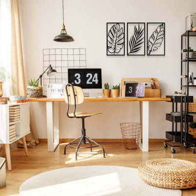 Tropikal Yapraklar 3’lü Metal Duvar Dekoru Seti