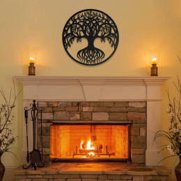 Modern Hayat Ağacı Metal Duvar Dekoru