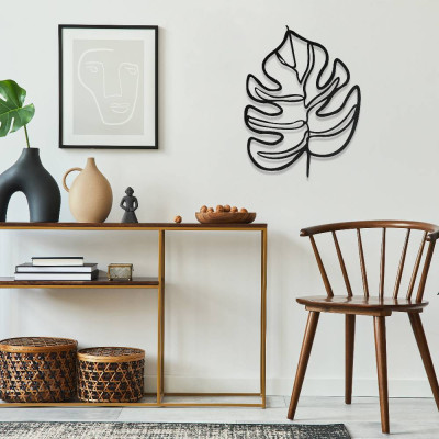 Monstera Yaprak Figürlü Metal Duvar Dekoru
