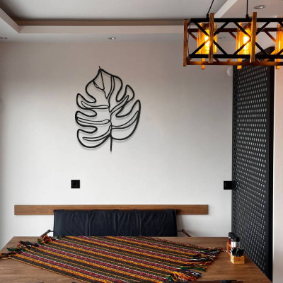 Monstera Yaprak Figürlü Metal Duvar Dekoru