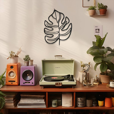 Monstera Yaprak Figürlü Metal Duvar Dekoru