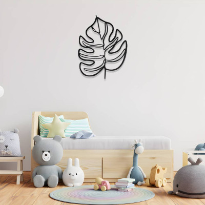 Monstera Yaprak Figürlü Metal Duvar Dekoru