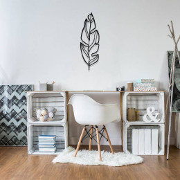 Modern Tropikal Yaprak Figürlü Metal Duvar Dekoru