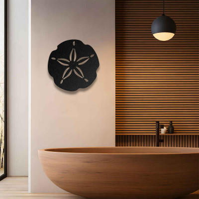 Deniz Yıldızı Kum Doları Metal Duvar Tablosu Salon Banyo Dekoru Deniz Temalı Metal Tablo