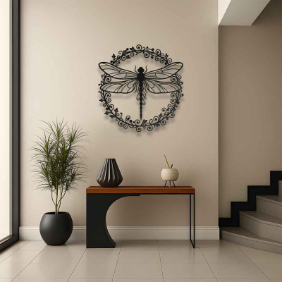 Yusufçuk Metal Duvar Tablosu Salon Bahçe Dekoru Metal Tablo