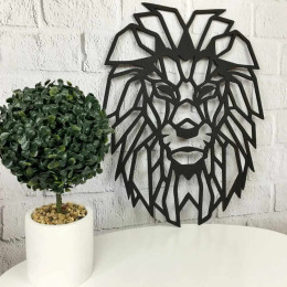 Aslan Duvar Oda Ev Aksesuarı Metal Tablo 