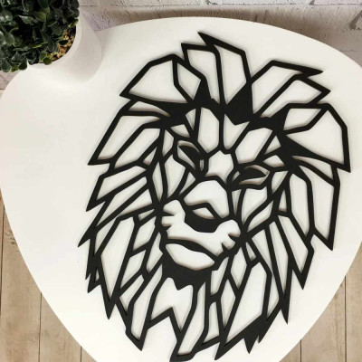 Aslan Duvar Oda Ev Aksesuarı Metal Tablo 