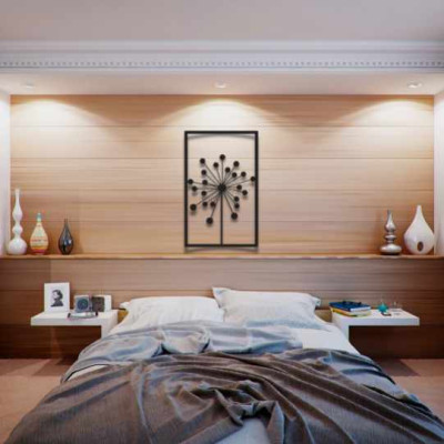 Çerçeveli Karahindiba Duvar Oda Ev Aksesuarı Metal Tablo 