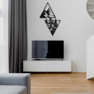 Doğa Temalı Duvar Oda Ev Aksesuarı Metal Tablo 