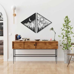 Doğal Döngü Duvar Oda Ev Aksesuarı Metal Tablo 