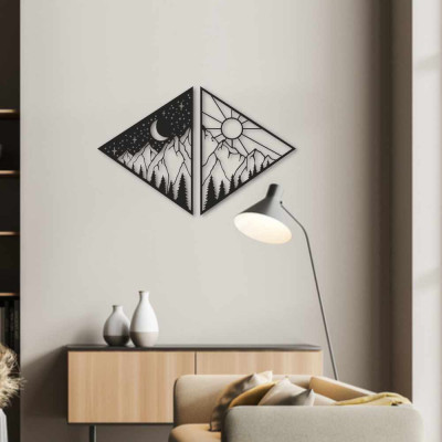 Doğal Döngü Duvar Oda Ev Aksesuarı Metal Tablo 