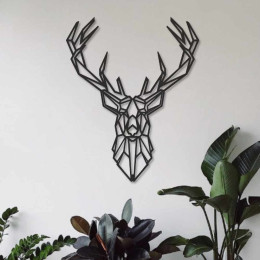 Geyik Duvar Oda Ev Aksesuarı Metal Tablo 