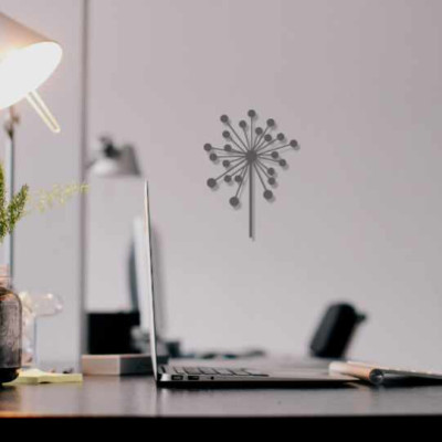 Karahindiba Duvar Oda Ev Aksesuarı Metal Tablo 