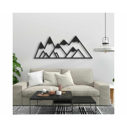 Karlı Sıradağ Duvar Oda Ev Aksesuarı Metal Tablo 