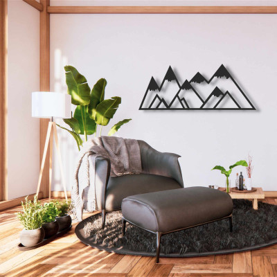 Karlı Sıradağ Duvar Oda Ev Aksesuarı Metal Tablo 