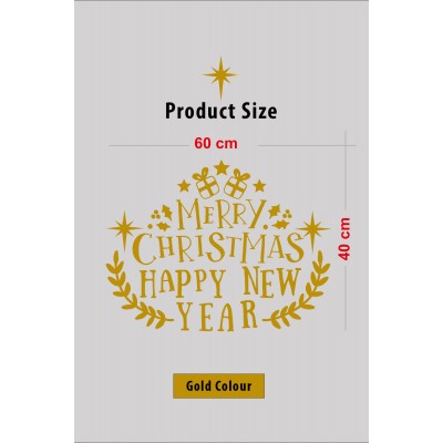 Yılbaşına Özel Zarif Şık Elegant Happy New Year Yazısı Özel Seri Tasarım Gold Renk Yılbaşı Vitrin Stickerı Yılbaşına Özel Zarif Şık Elegant Happy New Year Yazısı Özel Seri Tasarım Gold Renk Yılbaşı Vitrin Stickerı