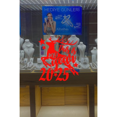 This Is My Year 2025 Yazısı ve Geyik Yılbaşı Süslemeleri Yeni Yıl Yılbaşı Vitrin Cam Sticker This Is My Year 2025 Yazısı ve Geyik Yılbaşı Süslemeleri Yeni Yıl Yılbaşı Vitrin Cam Sticker