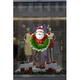 Ellerini Yeni Yıla Açmış Noel Baba Yılbaşı Süslemeleri Ev Vitrin Yılbaşı Stickerı Ellerini Yeni Yıla Açmış Noel Baba Yılbaşı Süslemeleri Ev Vitrin Yılbaşı Stickerı